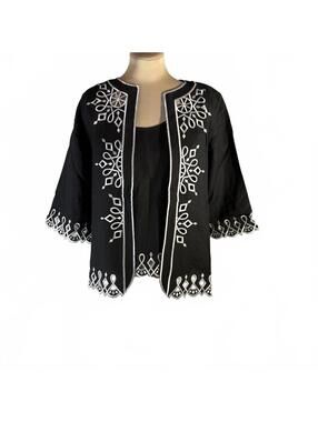 Bob Mackie Wearable Art Jacket and Shell sz S